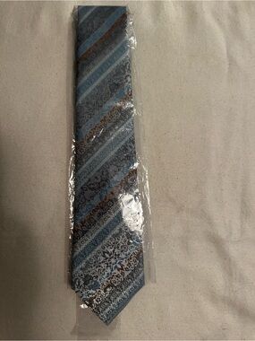 NEW Vintage Blue Patterned Men's Tie